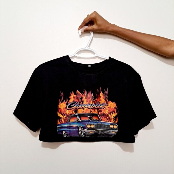 SHEIN | Vintage Vibes Chevrolet Crop Top - Picture 1 of 1